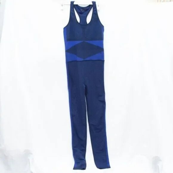 Tory Burch Sport Blue Seamless Unitard Jumpsuit - Picture 5 of 8